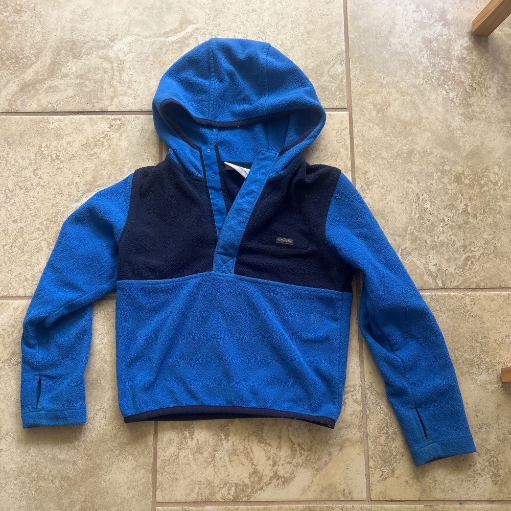 ❤️ 3/$18 Columbia fleece hoodie quarter snap